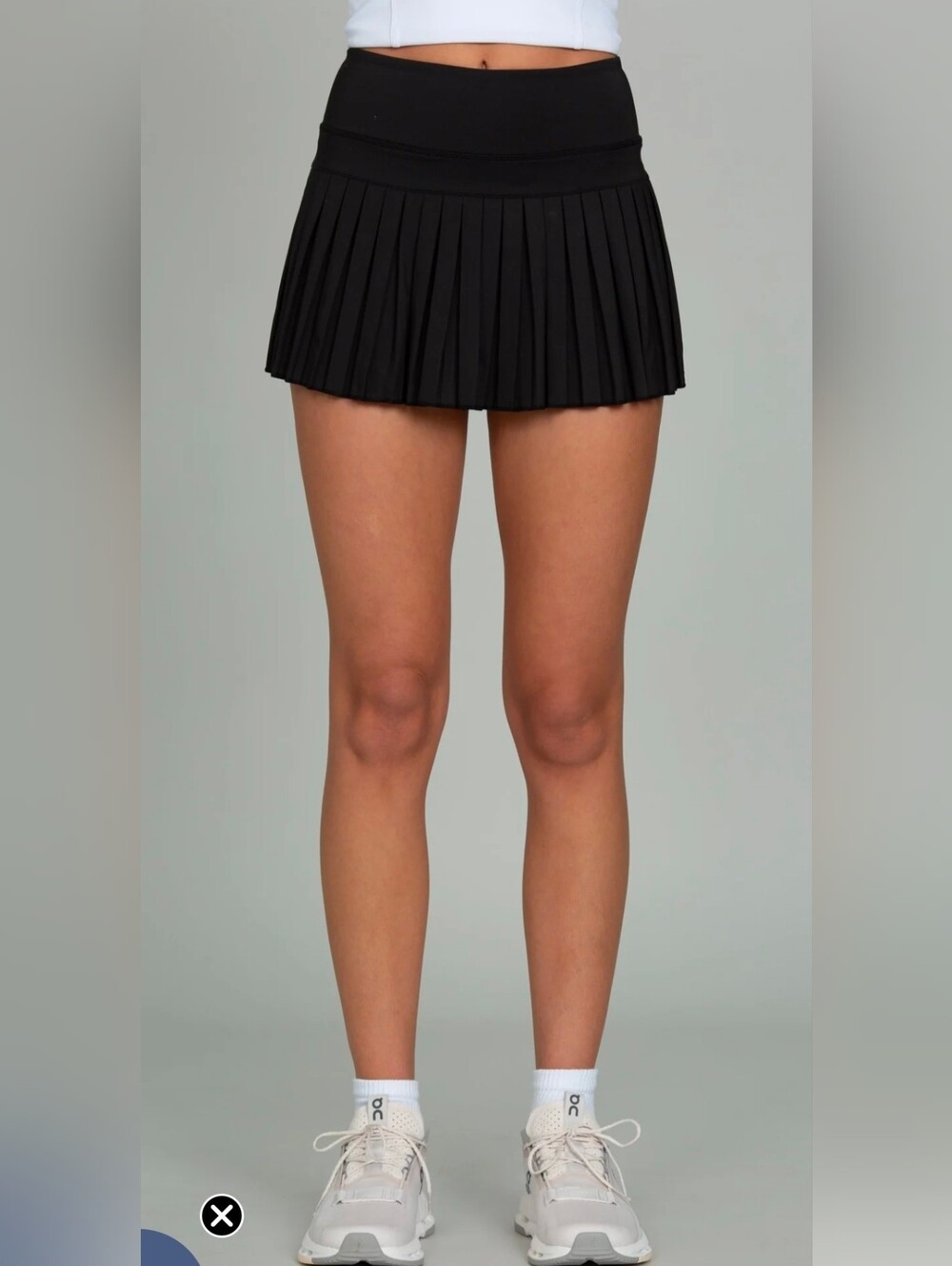 Black Athletic Skort with Built-In Shorts